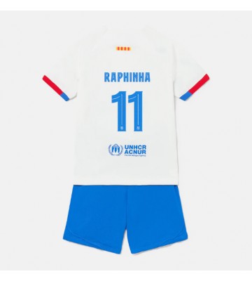Barcelona Raphinha Belloli #11 Replica Away Stadium Kit for Kids 2023-24 Short Sleeve (+ pants)